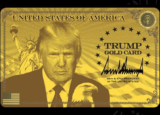 Trump gold card | Foto: Casa Branca