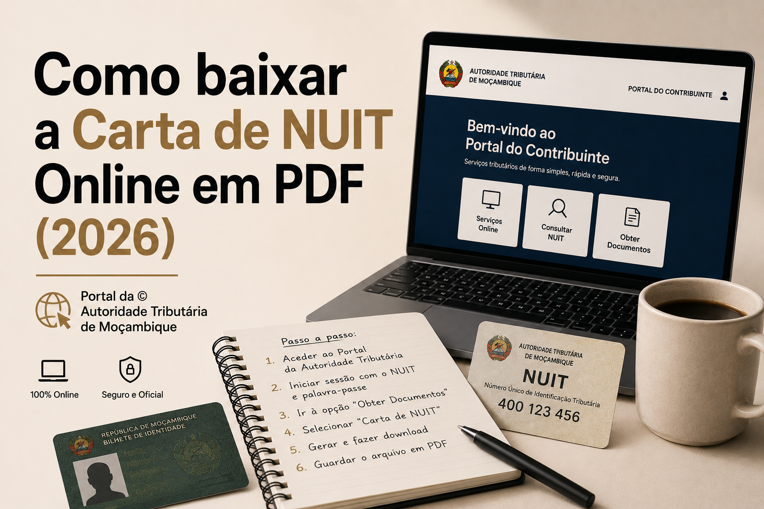 Como Baixar a Carta de NUIT Online em PDF (2026)