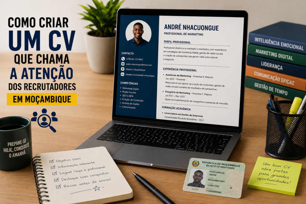 Como criar um currículo em Moçambique (Guia 2026) - Imagem por ChatGPT