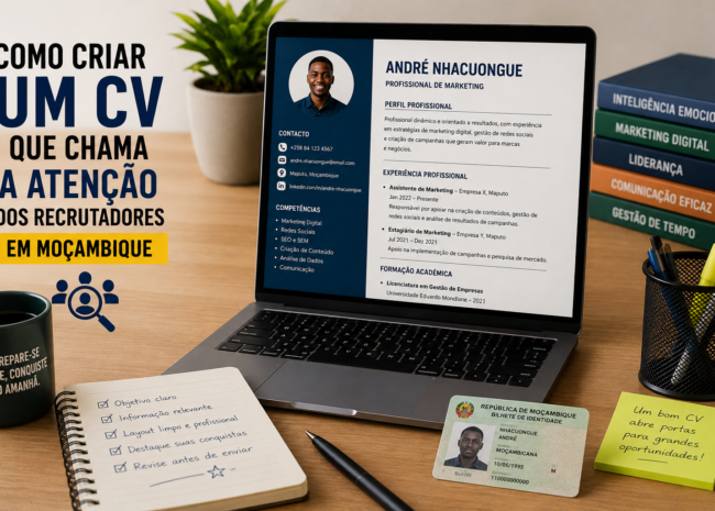 Como criar um currículo em Moçambique (Guia 2026) - Imagem por ChatGPT