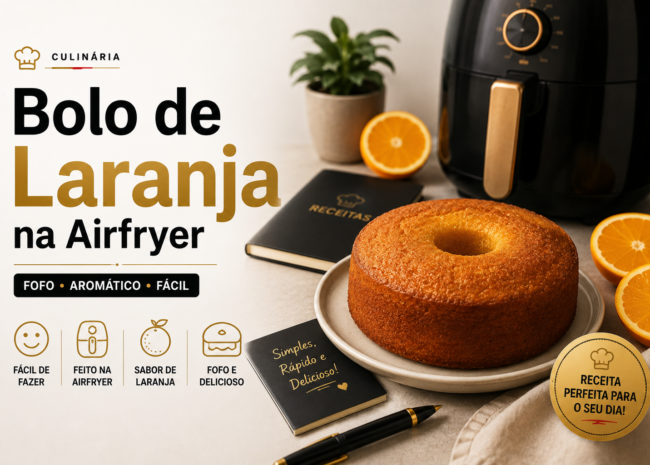 Bolo de Laranja na Airfryer