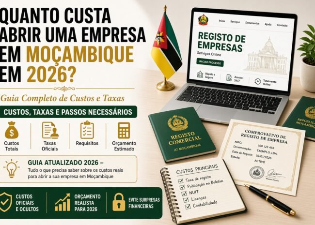 Quanto custa abrir uma empresa em Moçambique em 2026?